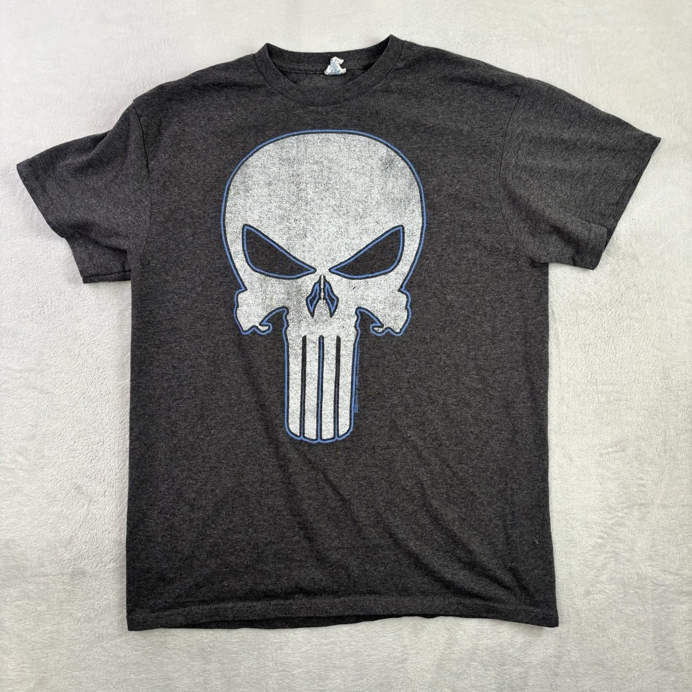 Marvel Punisher Grey Short Sleeve Graphic Shirt Men's Medium